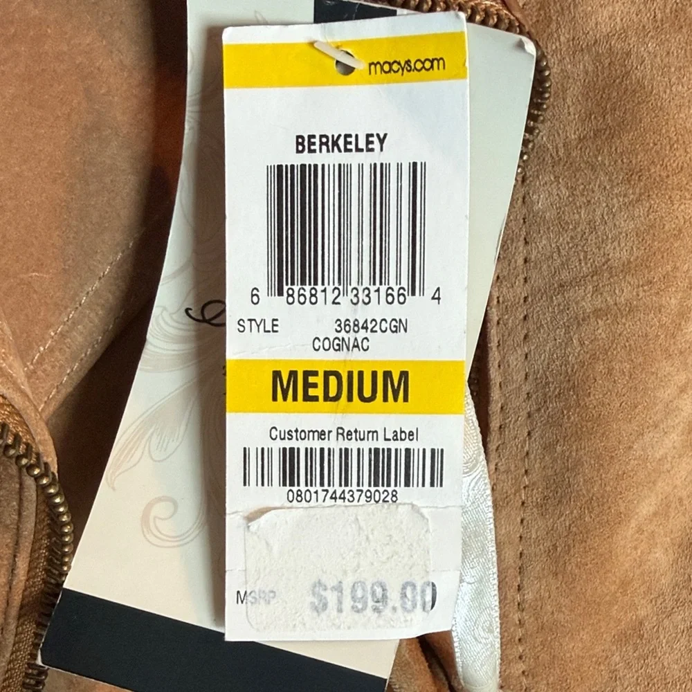 American Rag Light Brown Suede Leather Jacket - Picture 3 of 9